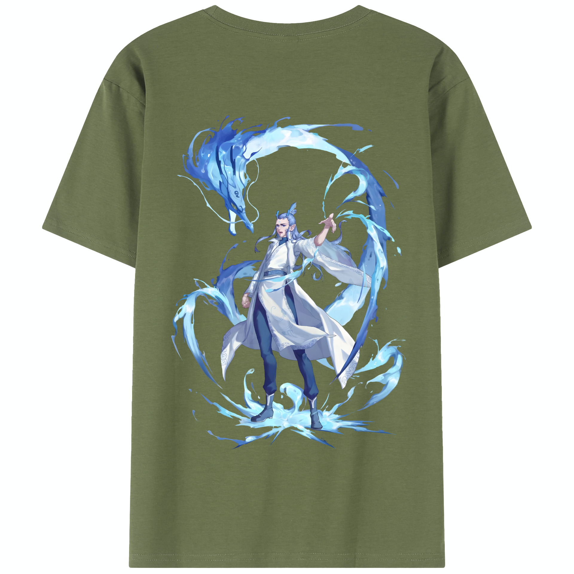 （画像用） Ne Zha 2 ナタ 魔童の大暴れ 綿100％半袖Tシャツ（背面プリント）